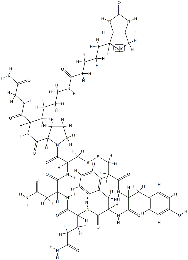 vasopressin, ((2-mercapto)propionic acid)(1)-(Lys-N(6)-biotin)(8)-