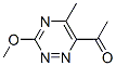 Ethanone, 1-(3-methoxy-5-methyl-1,2,4-triazin-6-yl)- (9CI)