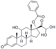 17-benzoyloxy-11-hydroxy-3,20-dioxo-1,4-pregnadien-21-al hemiacetal