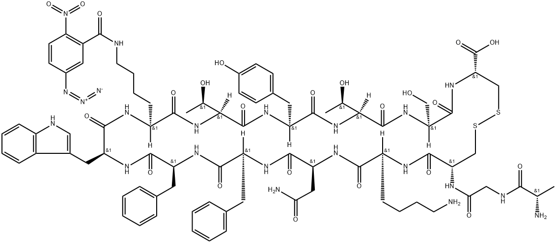 somatostatin, azidonitrobenzoyl-Lys(9)-iodo-Tyr(11)-