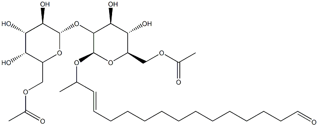 16-(2'-O-glucopyranosylglucopyranosyloxy)hexadecanoic acid 1',4''-lactone 6',6''-diacetate