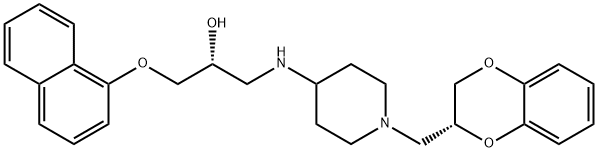 1-(1-(2-benzodioxanylmethyl)-4-piperidiyl)amino-3-(1-naphthoxy)-2-propanol