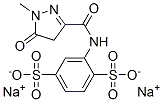 3-[[(1-Methyl-5-oxo-2-pyrazolin-3-yl)carbonyl]amino]-4-(hydroxysulfonyl)benzenesulfonic acid sodium salt