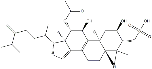 4,4,24-Trimethylcholesta-8,14,24(28)-trien-2,3,11,12-tetrol 12-acetate-3-sulfate