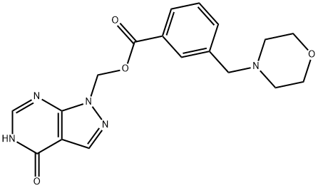 3-(Morpholinomethyl)benzoic acid (4,5-dihydro-4-oxo-1H-pyrazolo[3,4-d]pyrimidine-1-yl)methyl ester