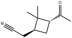Cyclobutaneacetonitrile, 3-acetyl-2,2-dimethyl-, (1S-trans)- (9CI)