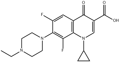 3-Quinolinecarboxylic acid, 1-cyclopropyl-7-(4-ethyl-1-piperazinyl)-6,8-difluoro-1,4-dihydro-4-oxo-