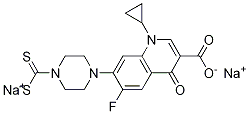 3-Quinolinecarboxylic acid, 1-cyclopropyl-7-[4-(dithiocarboxy)-1-piperazinyl]-6-fluoro-1,4-dihydro-4-oxo-, disodiuM salt (9CI)