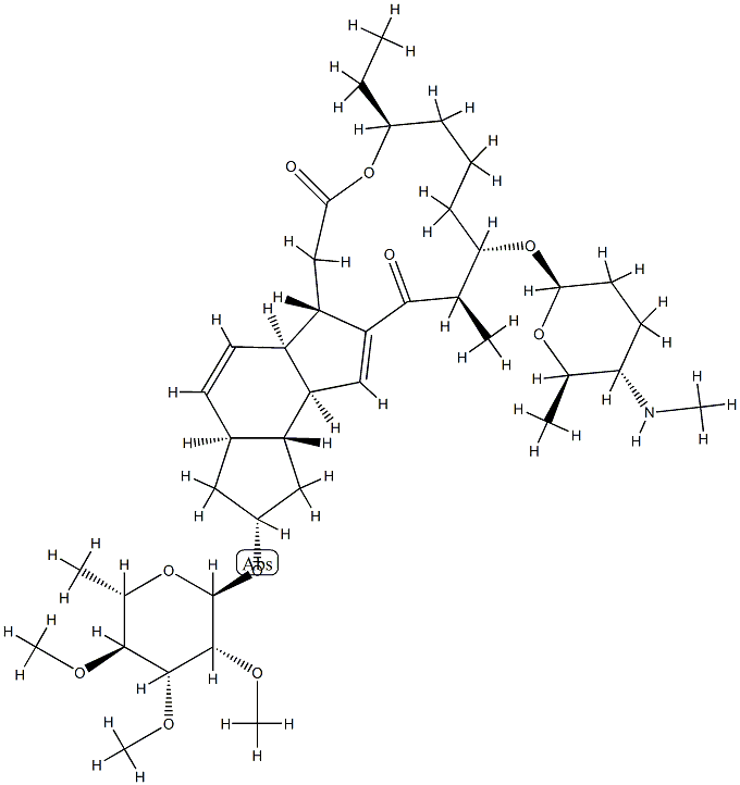 1H-as-Indaceno3,2-doxacyclododecin-7,15-dione, 2-(6-deoxy-2,3,4-tri-O-methyl-.alpha.-L-mannopyranosyl)oxy-9-ethyl-2,3,3a,5a,5b,6,9,10,11,12,13,14,16a,16b-tetradecahydro-14-methyl-13-(2R,5S,6R)-tetrahydro-6-methyl-5-(methylamino)-2H-pyran-2-yloxy-, (2R,3aS
