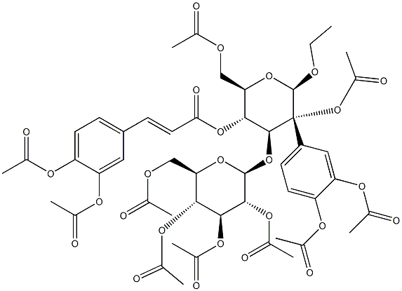 (E)-2-[3,4-双(乙酰氧基)苯基]乙基 3-O-(2,3,4,6-四-O-乙酰基-BETA-D-吡喃葡萄糖基)-BETA-D-葡萄糖苷 2,6-二乙酸酯 4-[3-[3,4-双(乙酰氧基)苯基]-2-丙烯酸]酯