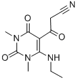6-(ETHYLAMINO)-1,2,3,4-TETRAHYDRO-1,3-DIMETHYL-BETA,2,4-TRIOXO-5-PYRIMIDINEPROPANENITRILE