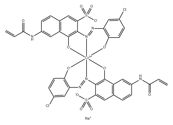 Chromate(3-), bis[3-[(5-chloro-2-hydroxyphenyl) azo]-4-hydroxy-6-[(1-oxo-2-propenyl)amino ]-2-naphthalenesulfonato(3-)]-, trisodium