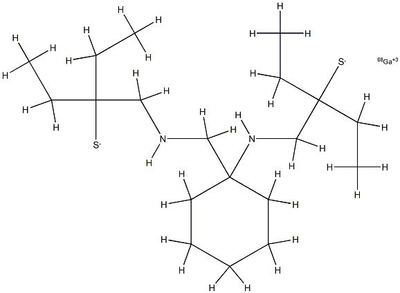 bis(aminoethanethiol)tetraethyl-cyclohexyl-gallium(68) complex
