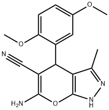 6-amino-4-(2,5-dimethoxyphenyl)-3-methyl-1,4-dihydropyrano[2,3-c]pyrazole-5-carbonitrile
