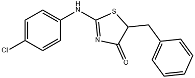 (E)-5-benzyl-2-((4-chlorophenyl)imino)thiazolidin-4-one