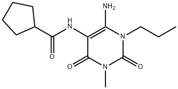 Cyclopentanecarboxamide,  N-(6-amino-1,2,3,4-tetrahydro-3-methyl-2,4-dioxo-1-propyl-5-pyrimidinyl)-