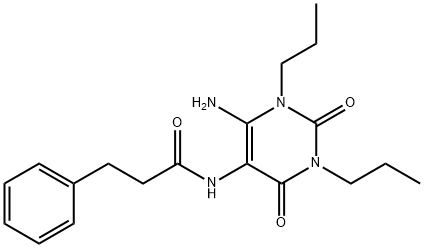 Benzenepropanamide,  N-(6-amino-1,2,3,4-tetrahydro-2,4-dioxo-1,3-dipropyl-5-pyrimidinyl)-