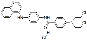 4-[bis(2-chloroethyl)amino]-N-[4-(quinolin-4-ylamino)phenyl]benzamide hydrochloride