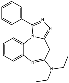 4H-(1,2,4)Triazolo(4,3-a)(1,5)benzodiazepin-5-amine, N,N-diethyl-1-phe nyl-
