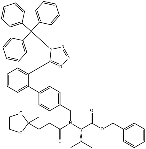 N-[(2’-Trityltetrazol[1,1'-biphenyl]-4-yl)methyl]-N-[3-(2-methyl-1,3-dioxolan-2-yl)-1-oxopropyl]-L-valine Benzyl Ester