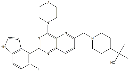 2-[1-[[2-(5-氟-1H-吲哚-4-基)-4-(吗啉-4-基)吡啶并[3,2-D]嘧啶-6-基]甲基]哌啶-4-基]丙-2-醇
