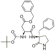 (3S)-3-[(tert-Butoxycarbonyl)amino]-4-oxo-4-[[(S)-3-benzyl-2-oxopyrrolidin-3-yl]amino]butyric acid benzyl ester