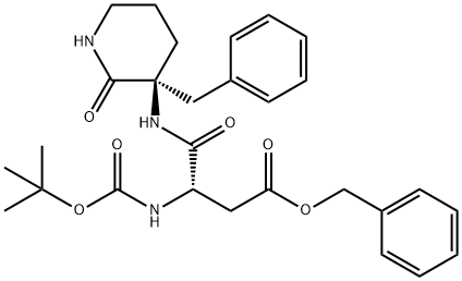 (3S)-3-[(tert-Butyloxycarbonyl)amino]-4-oxo-4-[[(S)-3-benzyl-2-oxopiperidin-3-yl]amino]butyric acid benzyl ester