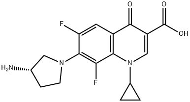 7-[(3S)-3-aminopyrrolidin-1-yl]-1-cyclopropyl-6,8-difluoro-4-oxo-quino line-3-carboxylic acid