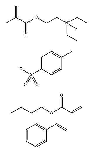 N,N-Diethyl-N-methyl-2-[(2-methyl-1-oxo-2- propenyl)oxy]ethanaminium salt with 4-methylbenzenesulfonic acid (1:1) polymer with butyl 2-propenoate and ethenylbenzene