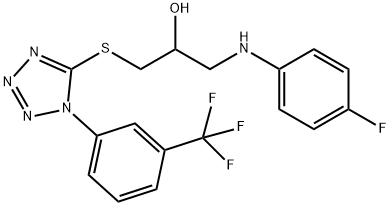 1-[(4-fluorophenyl)amino]-3-[1-[3-(trifluoromethyl)phenyl]tetrazol-5-y l]sulfanyl-propan-2-ol