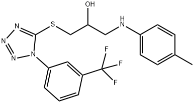 1-[(4-methylphenyl)amino]-3-[1-[3-(trifluoromethyl)phenyl]tetrazol-5-y l]sulfanyl-propan-2-ol