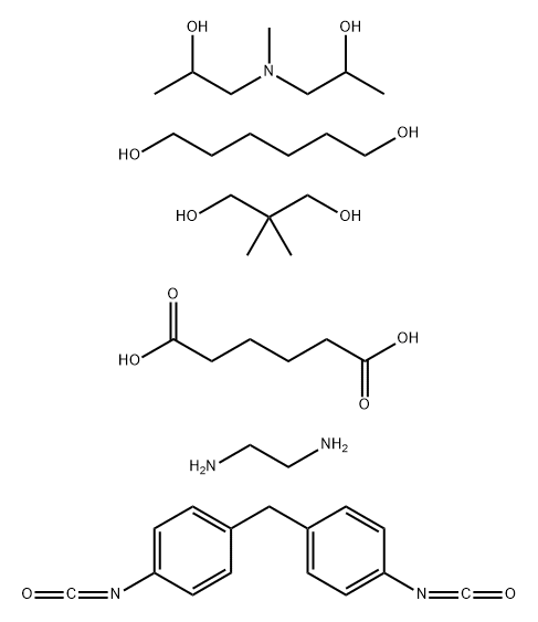 Hexanedioic acid, polymer with 2,2-dimethyl-1,3-propanediol, 1,2-ethanediamine, 1,6-hexanediol, 1,1-methylenebis4-isocyanatobenzene and 1,1-(methylimino)bis2-propanol, block