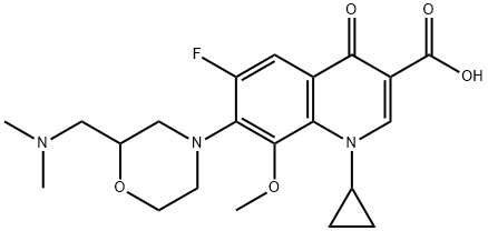 3-Quinolinecarboxylic acid, 1-cyclopropyl-7-[2-[(diMethylaMino)Methyl]-4-Morpholinyl]-6-fluoro-1,4-dihydro-8-Methoxy-4-oxo-