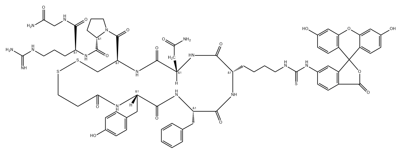 vasotocin, 1-desamino-fluorescein-Lys(4)-Arg(8)-