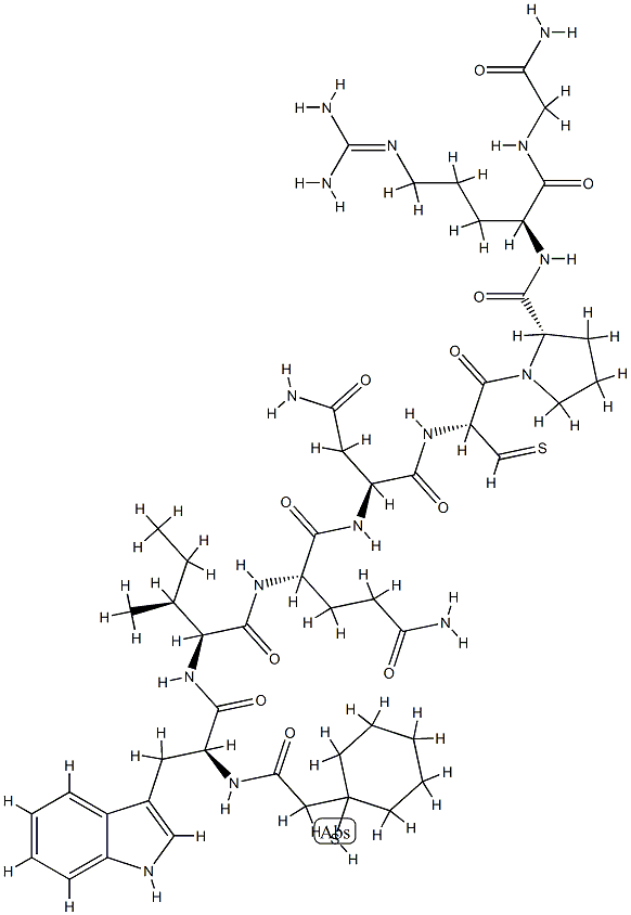 beta-Mercapto-beta,beta-cyclopentamethylenepropionic acid-2-trp-8-arg- oxytocin