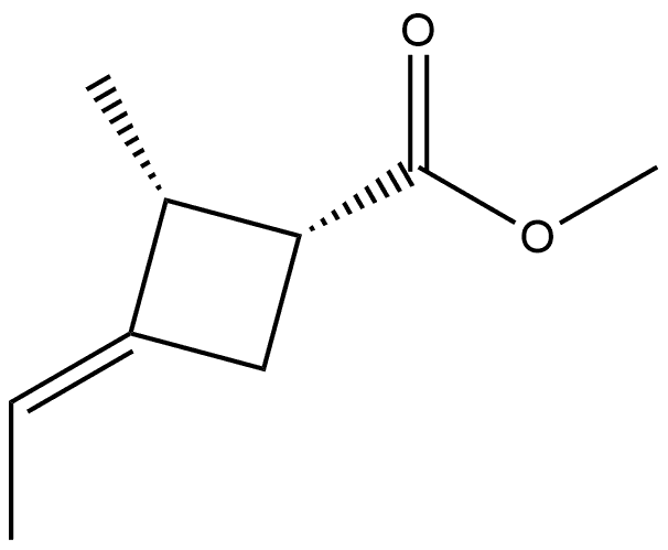 Cyclobutanecarboxylic acid, 3-ethylidene-2-methyl-, methyl ester, [1R-