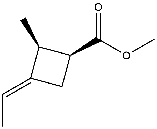 Cyclobutanecarboxylic acid, 3-ethylidene-2-methyl-, methyl ester, [1S-