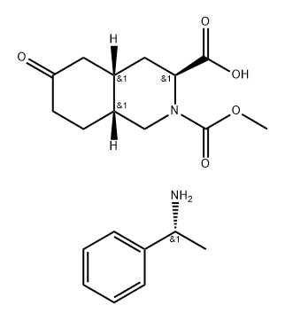 2,3(1H)-Isoquinolinedicarboxylic acid, octahydro-6-oxo-, 2-Methyl ester, [3S-(3α,4aα,8aα)]-, coMpd. with (R)-α-MethylbenzeneMethanaMine (1:1) (9CI)