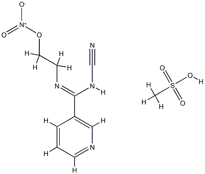 N-cyano-N'-(2-nitroxyethyl)-3-pyridinecarboximidamide methanesulfonate