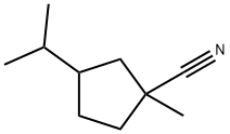 Cyclopentanecarbonitrile, 1-methyl-3-(1-methylethyl)- (9CI)
