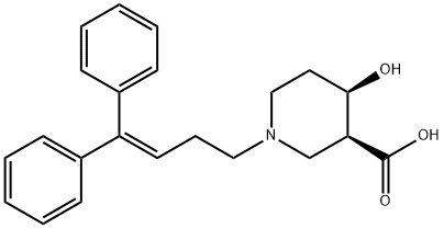 (3S)-1-(4,4-Diphenyl-3-butenyl)-4α-hydroxypiperidine-3α-carboxylic acid