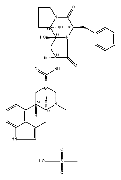 Ergotaman-3',6',18-trione, 9,10-dihydro-12'-hydroxy- 2'-methyl-5'-(phenylmethyl)-, (2',5α,5' ,8α,10,11'α,12')-, monomethanesulfonate (salt)