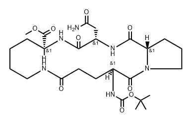 butyloxycarbonyl-cyclo(glutamyl-prolyl-asparaginyl-lysyl) methyl ester