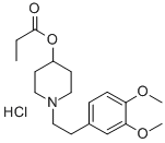 1-(2-(3,4-Dimethoxyphenyl)ethyl)-4-piperidinol propanoate (ester) hydr ochloride