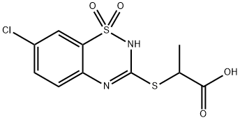 2-[(7-Chloro-2H-1,2,4-benzothiadiazine 1,1-dioxide)-3-ylthio]propanoic acid