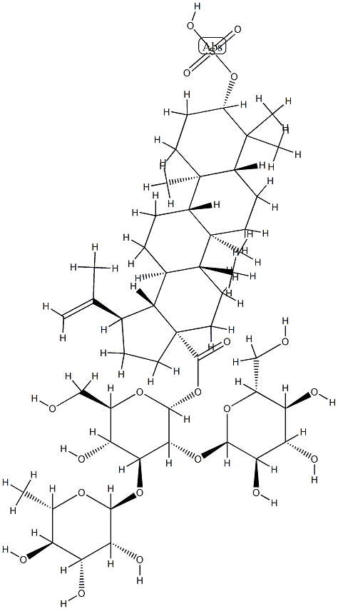 3-betulinic acid 3-O-sulfate 28-O-(rhamnopyranosyl(1-4)-O-glucopyranosyl(1-6))-glucopyranoside