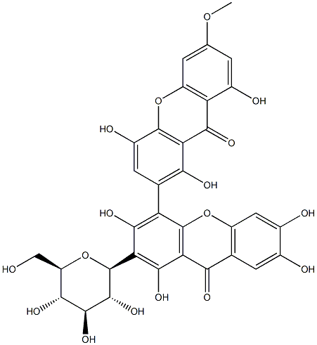 2-(β-D-Glucopyranosyl)-1,1',3,4',6,7,8'-heptahydroxy-6'-methoxy[4,2'-bi[9H-xanthene]]-9,9'-dione