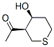Ethanone, 1-(tetrahydro-4-hydroxy-2H-thiopyran-3-yl)-, (3R-cis)- (9CI)