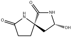 1,7-Diazaspiro[4.4]nonane-2,6-dione,8-hydroxy-,(5R-cis)-(9CI)