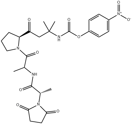 4-nitrophenyl N-(succinyl-alanyl-alanyl-prolylmethyl)-N-isopropylcarbamate